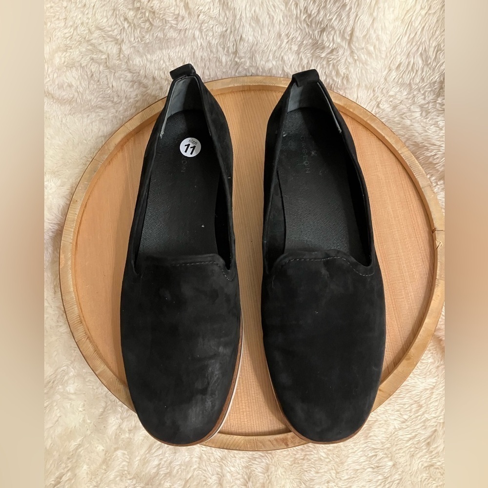 Caslon Hadley Black Suede Leather Loafer Slip-on Shoes Size 11 - Picture 3 of 9